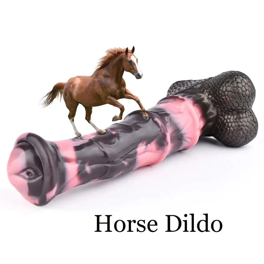 10 Inches Soft Silicone Horse Cock Dildo Toy