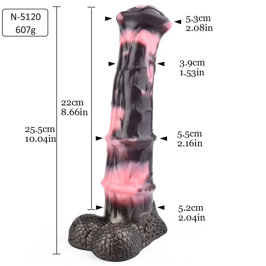 10 Inches Soft Silicone Horse Cock Dildo Toy