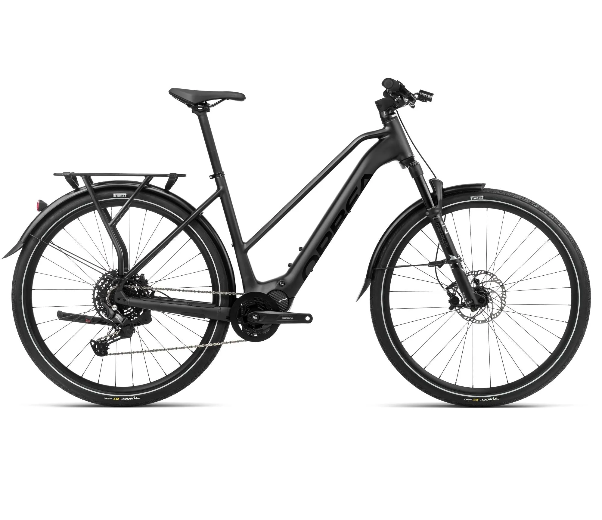 2024 Orbea KEMEN MID 30 Trekking Urban E-Bikes - Medium, Metallic Night Black (Matte-Gloss)