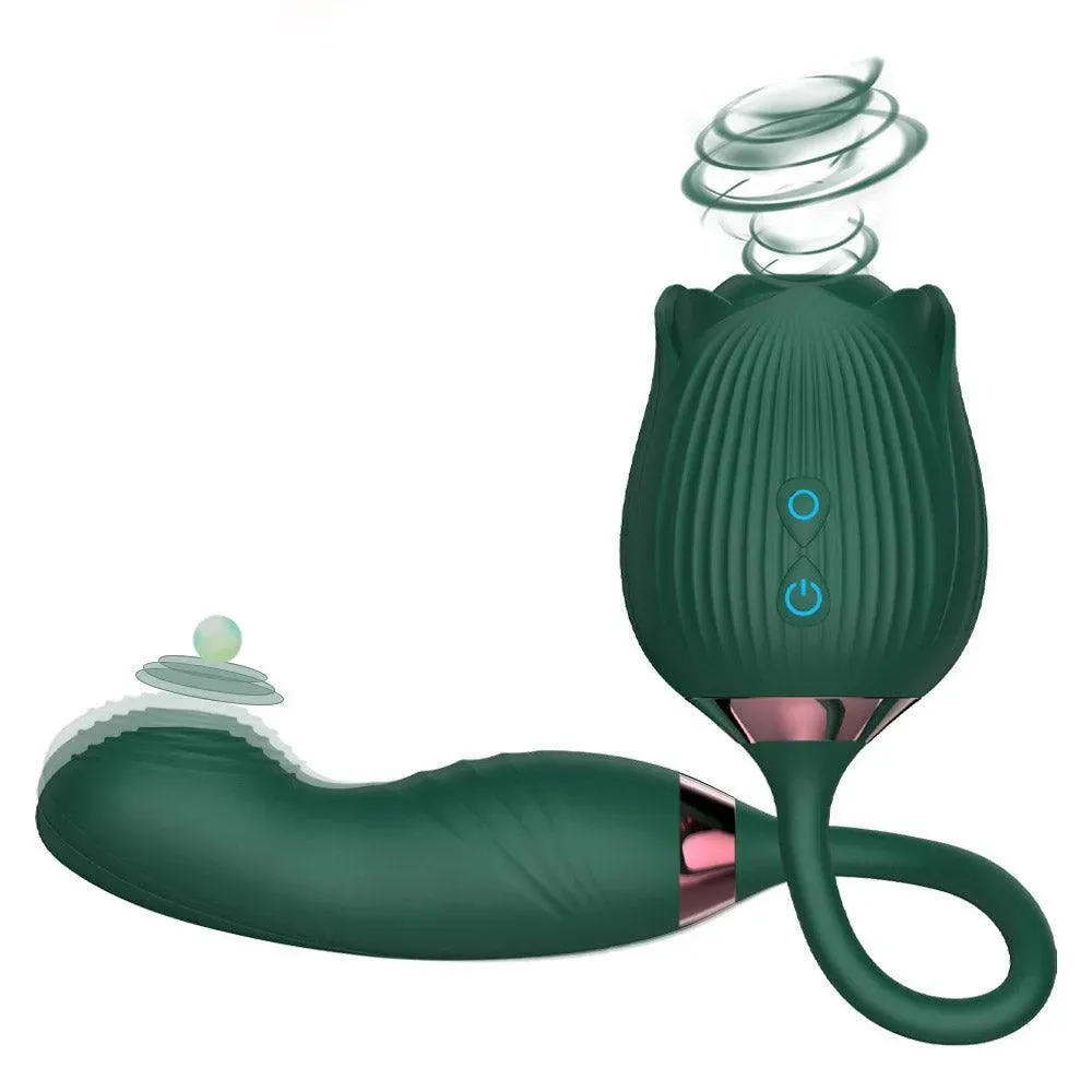 3 in 1 Rose Toy with Flapping Vibrator