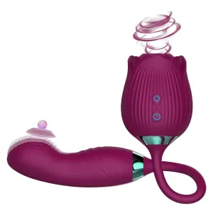 3 in 1 Rose Toy with Flapping Vibrator