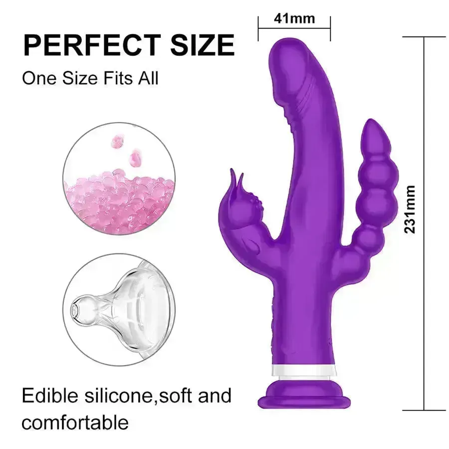 3-In-1 Vibrating Rabbit Adult Toy
