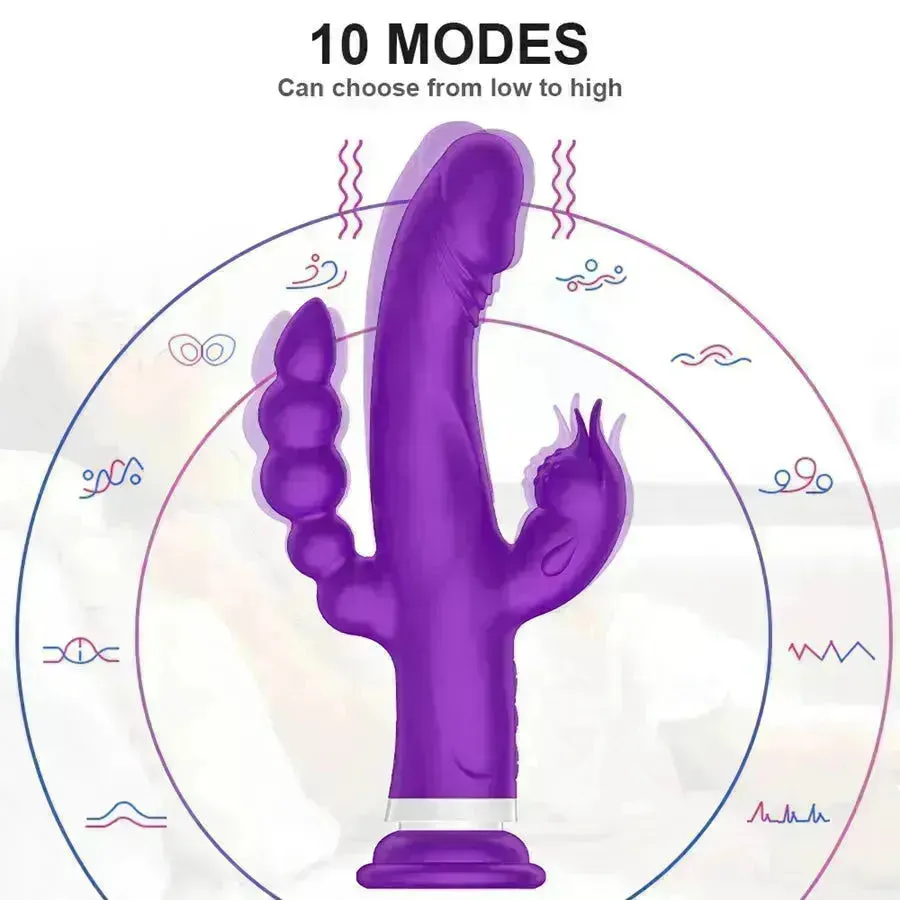 3-In-1 Vibrating Rabbit Adult Toy