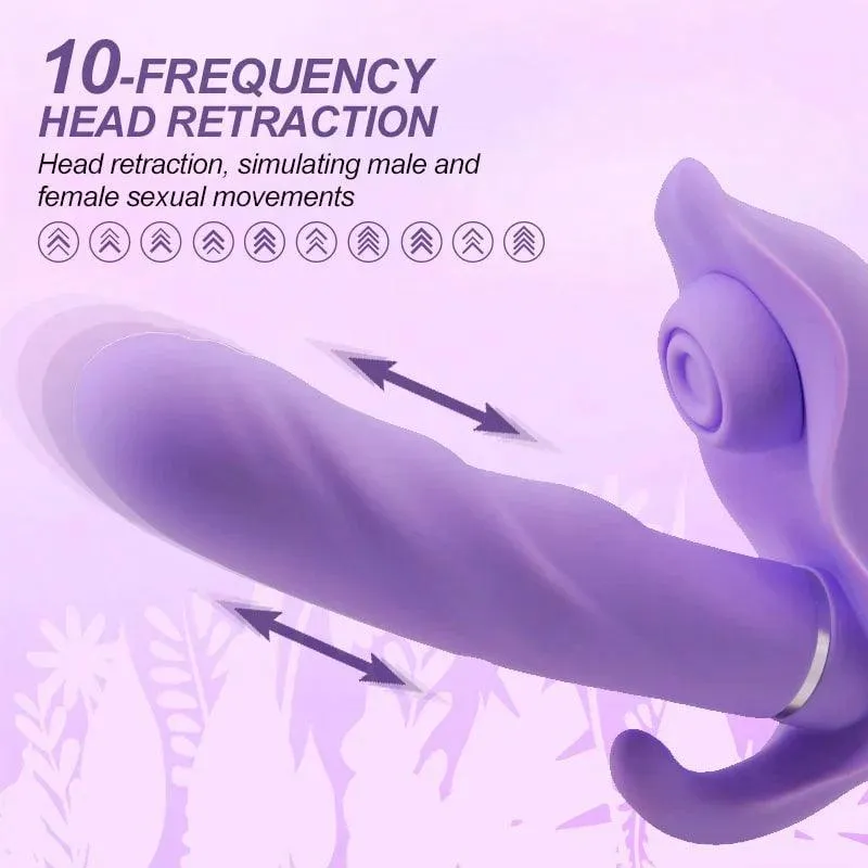 4 in 1 Thrusting Sucking & Flapping Rabbit Vibrator G-spot Masager for Women and Couples