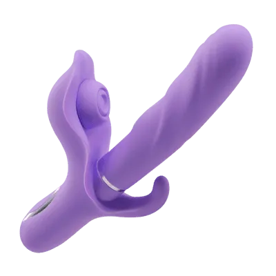 4 in 1 Thrusting Sucking & Flapping Rabbit Vibrator G-spot Masager for Women and Couples