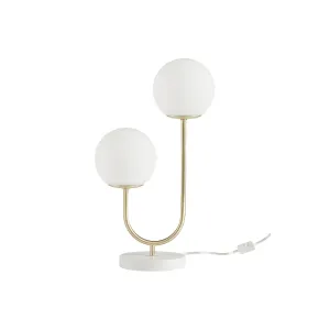510 Design Zusa 2-Light Globe Metal Table Lamp - GOLD WHITE ONE SIZE