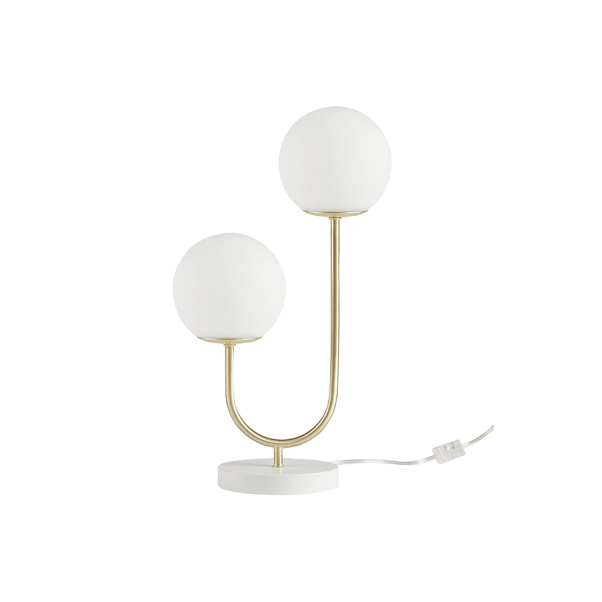 510 Design Zusa 2-Light Globe Metal Table Lamp - GOLD WHITE ONE SIZE