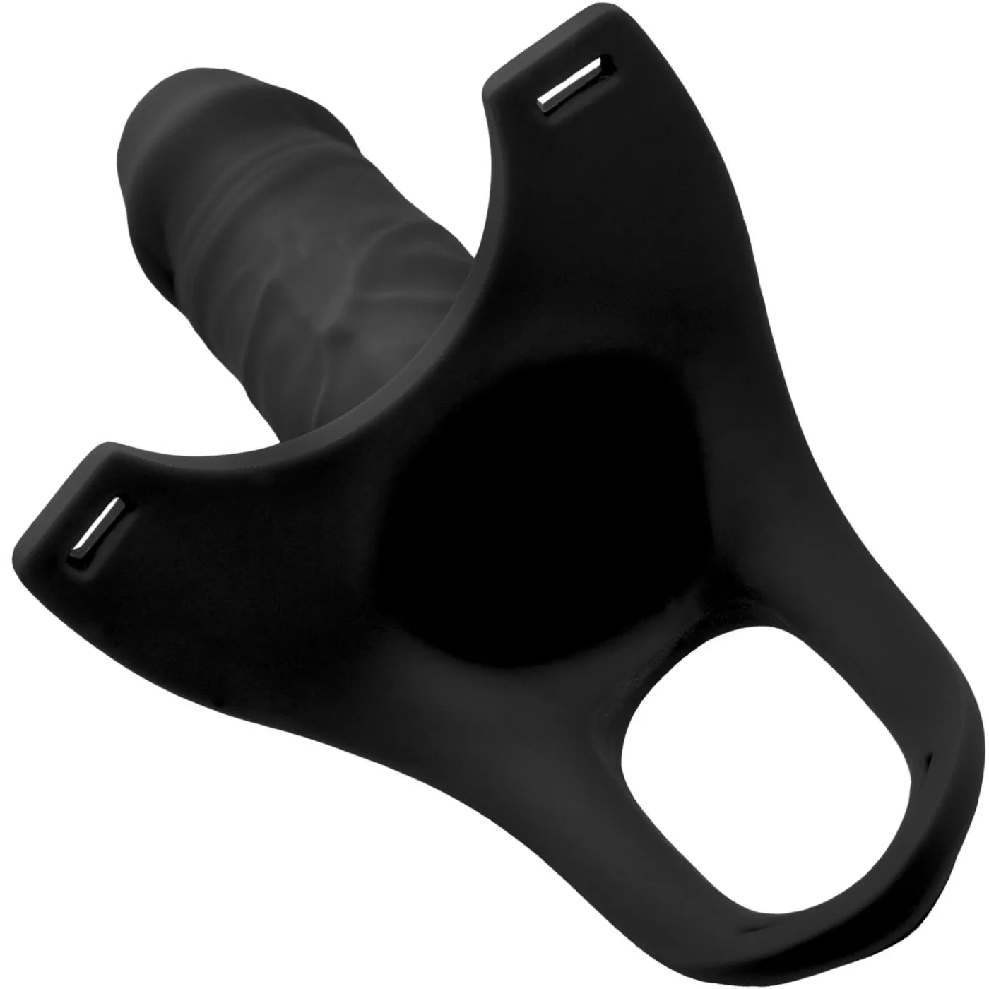 6 Inch Hollow Silicone Dildo Strap-On - With Cum Through Tip!