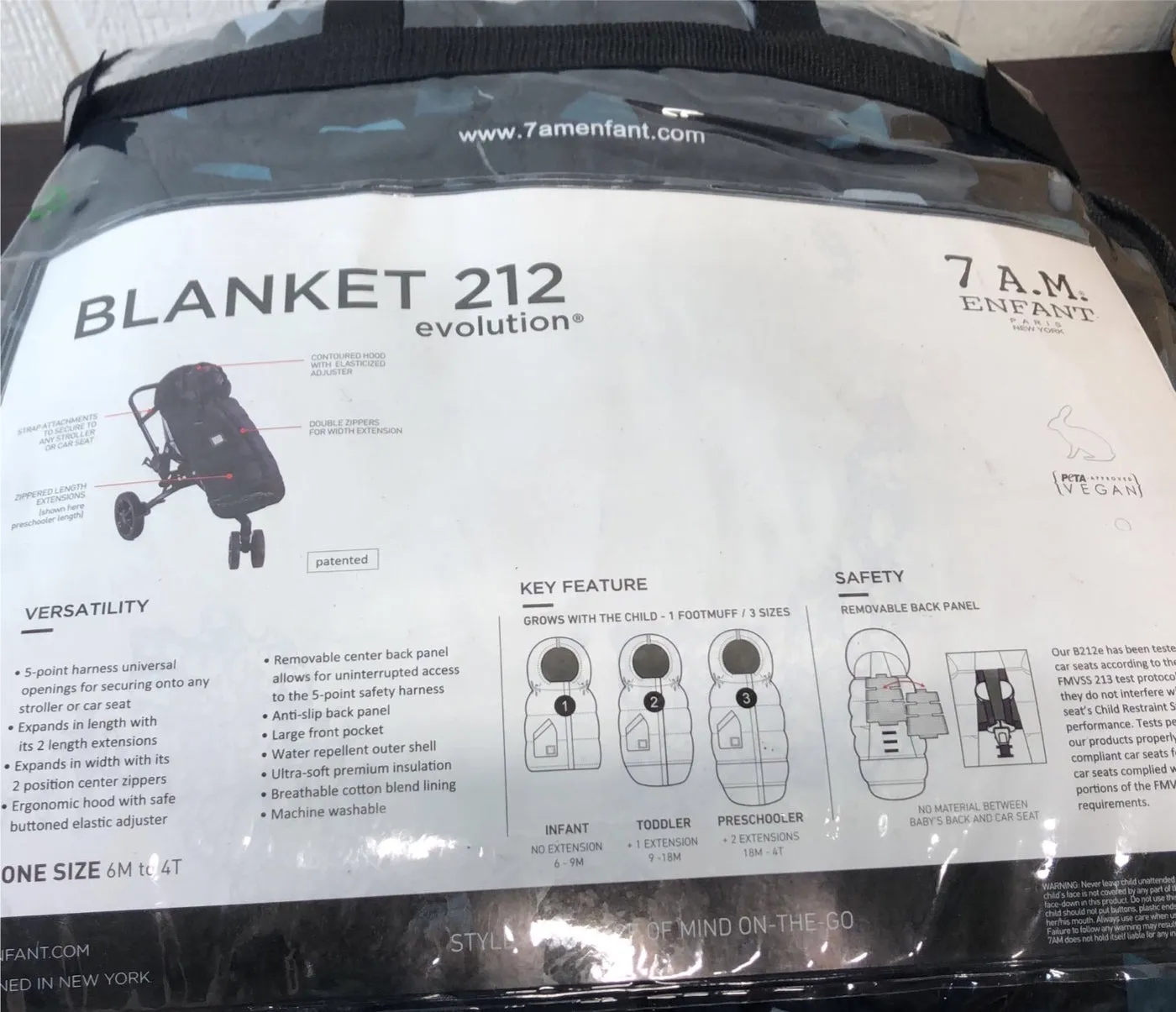 7 A.M. Enfant Blanket 212 Evolution, Aqua Triangle
