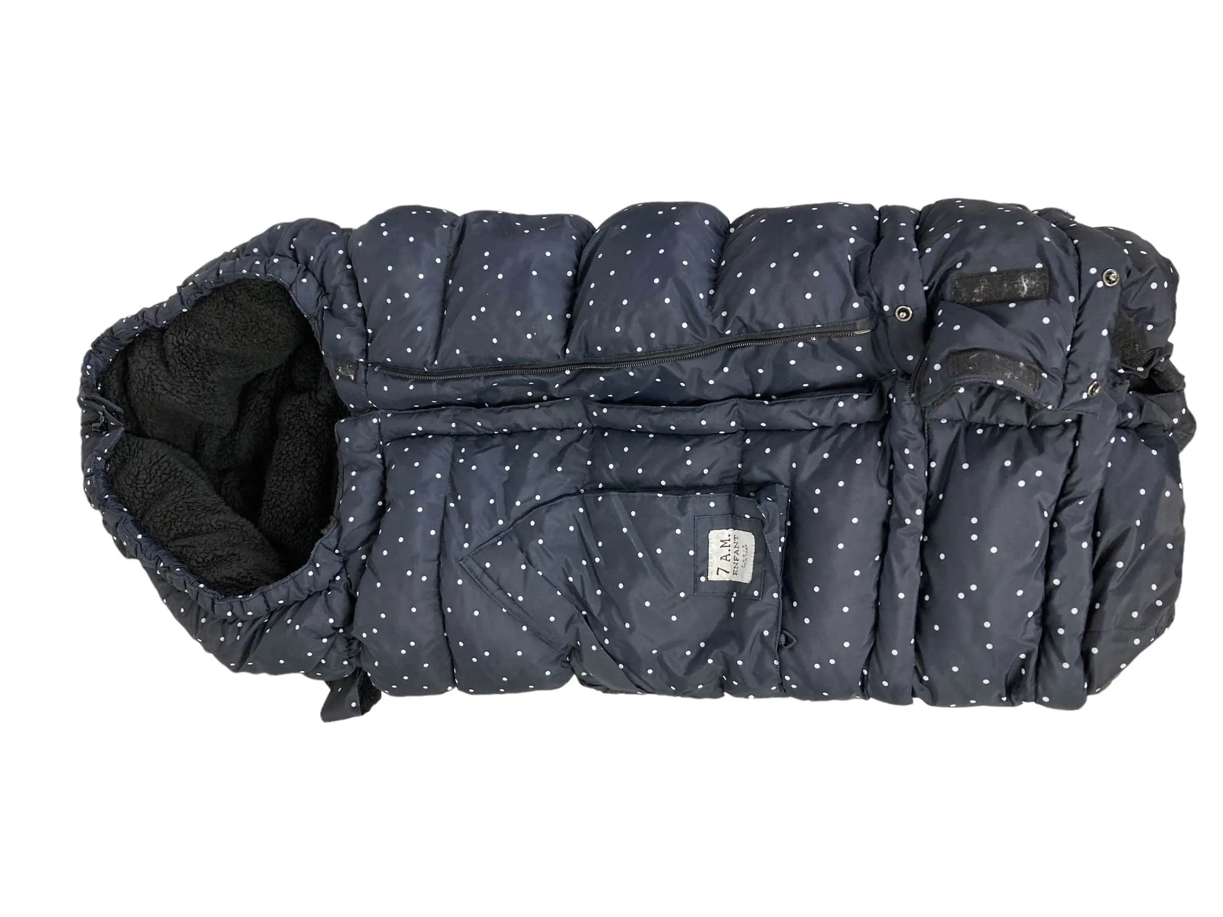7 A.M. Enfant Blanket 212 Evolution, Black Petit Pois