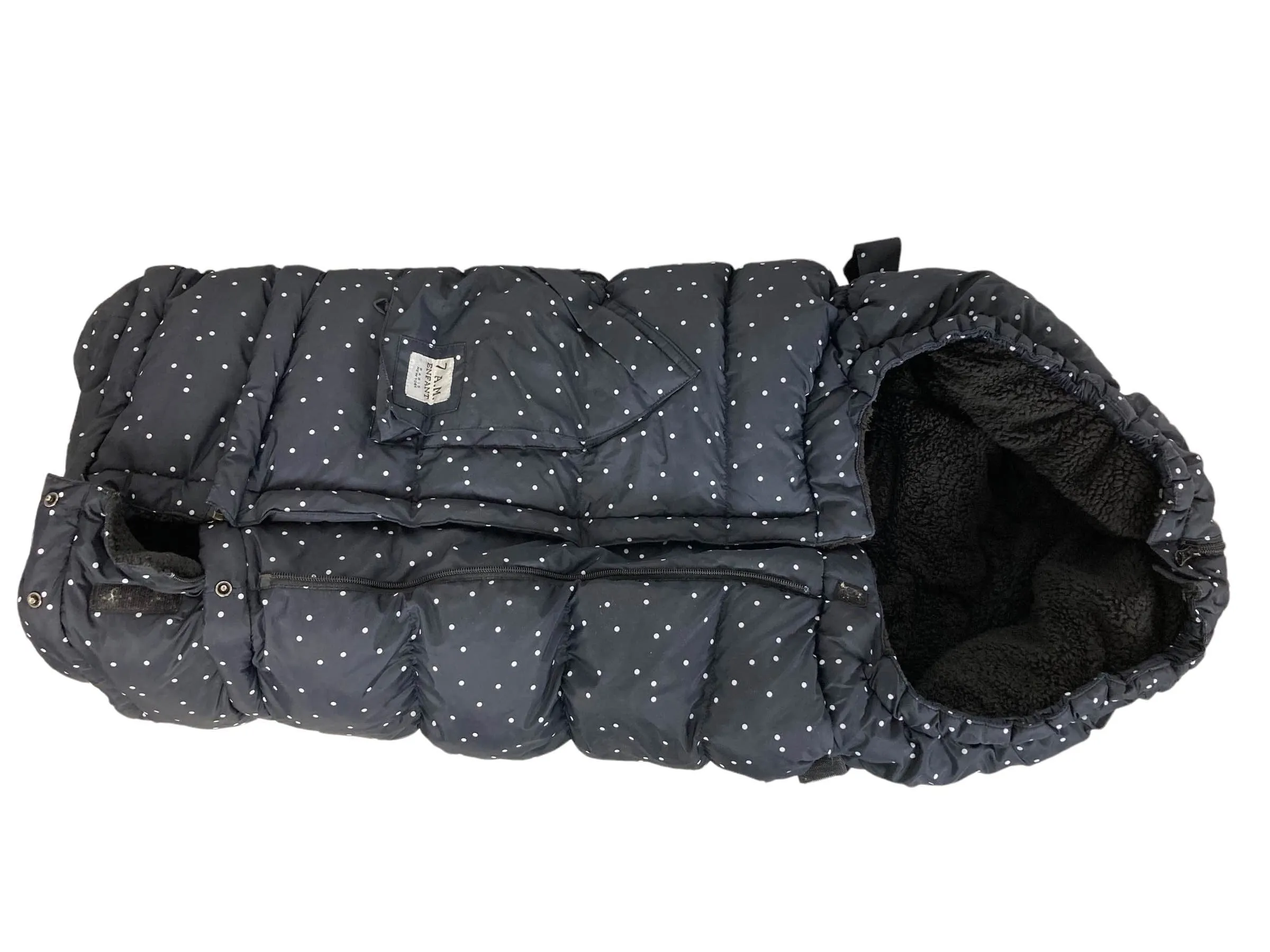 7 A.M. Enfant Blanket 212 Evolution, Black Petit Pois