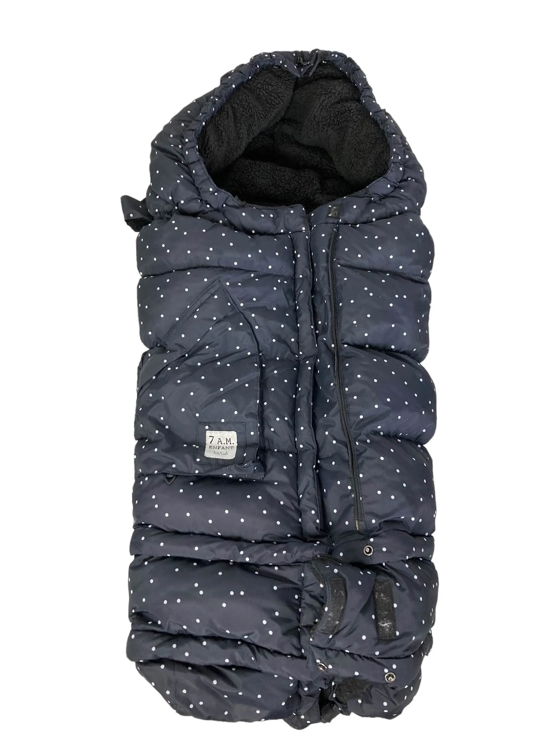 7 A.M. Enfant Blanket 212 Evolution, Black Petit Pois