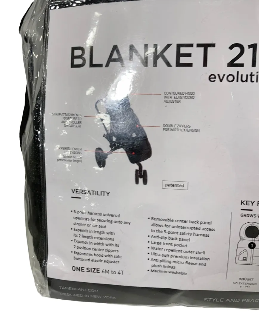 7 A.M. Enfant Blanket 212 Evolution, Black