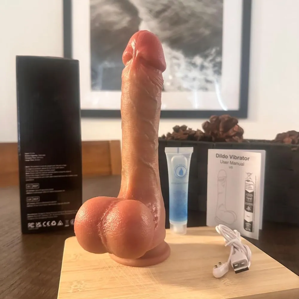8.5 Inch Realistic Dildos with 7 Thrusting & 10 Vibrating & Heating Modes