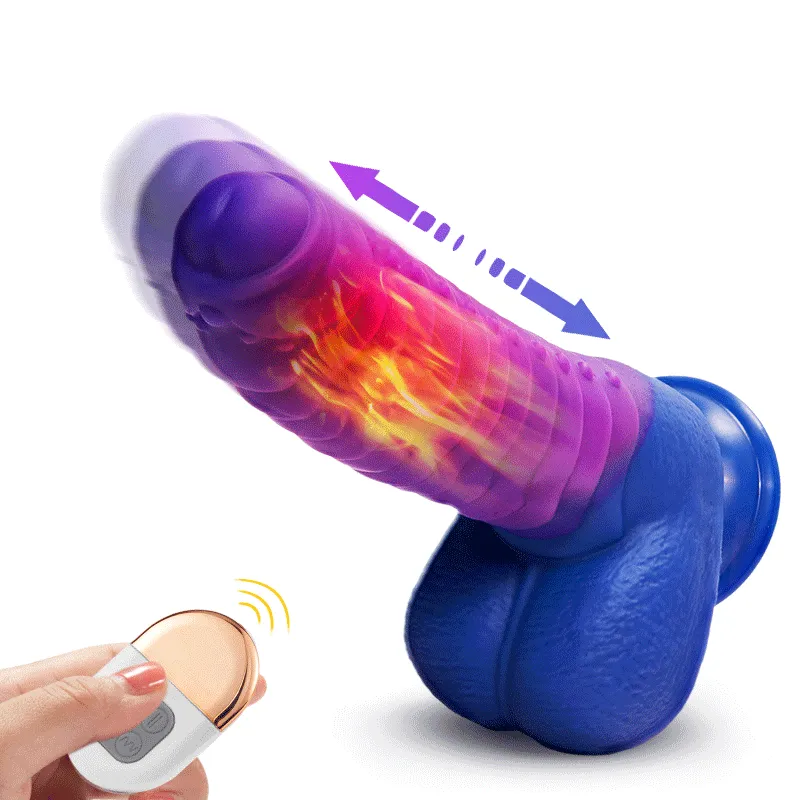 Absalom Caterpillar Color-Changing Telescopic Dildo Heating Monster Dildos with Suction Cup Woman Sex Toy