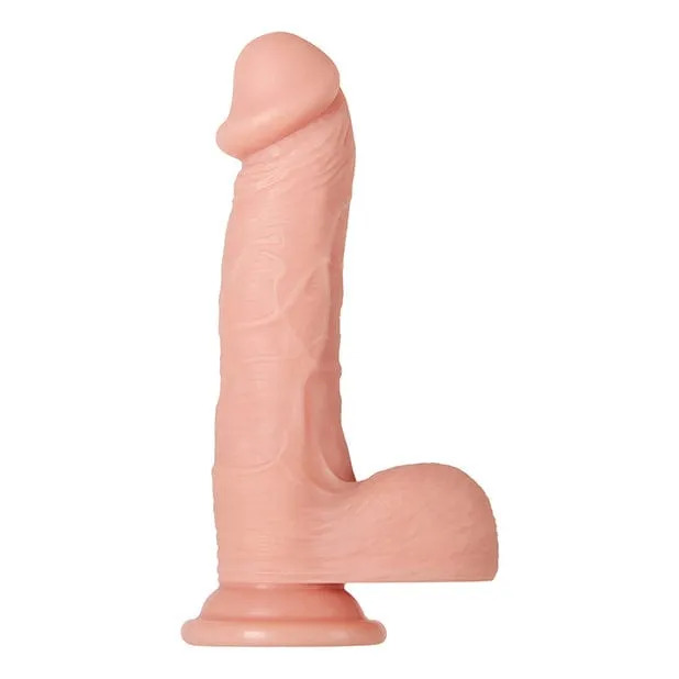 Adam & Eve - Adam's Warming Rotating Power Boost Remote Control Realistic Dildo with Balls 7.5" (Beige)