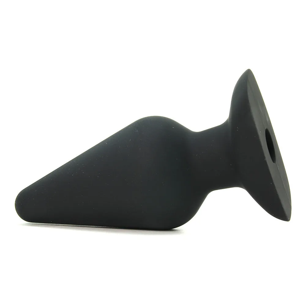 All About Anal Seamless Silicone 6 Inch Butt Plug in Black
