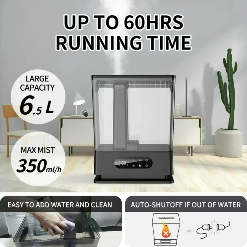 ALROCKET AK-JS06 Cool Mist Humidifier Black 6.5L