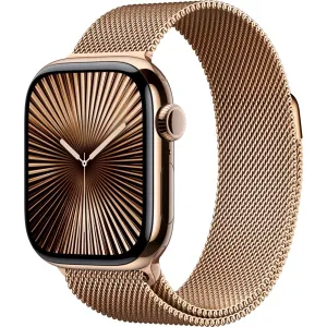 Apple Watch Gen 10 Series 10 Cell 42mm Gold Titanium - Gold Milanese Loop MX083LW/A