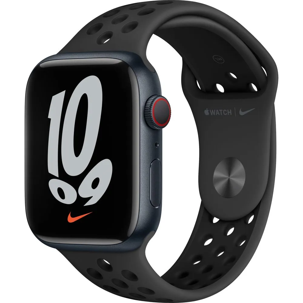 Apple Watch Gen 7 Series 7 Nike Cell 45mm Midnight Aluminum - Anthracite Sport Band MKJL3LL/A