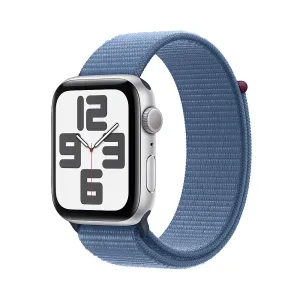 Apple Watch SE 2 44mm Silver Aluminum - Storm Blue Sport Loop MREF3LL/A