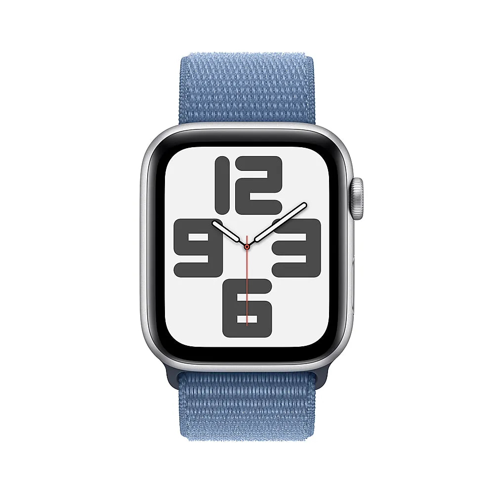 Apple Watch SE 2 44mm Silver Aluminum - Storm Blue Sport Loop MREF3LL/A
