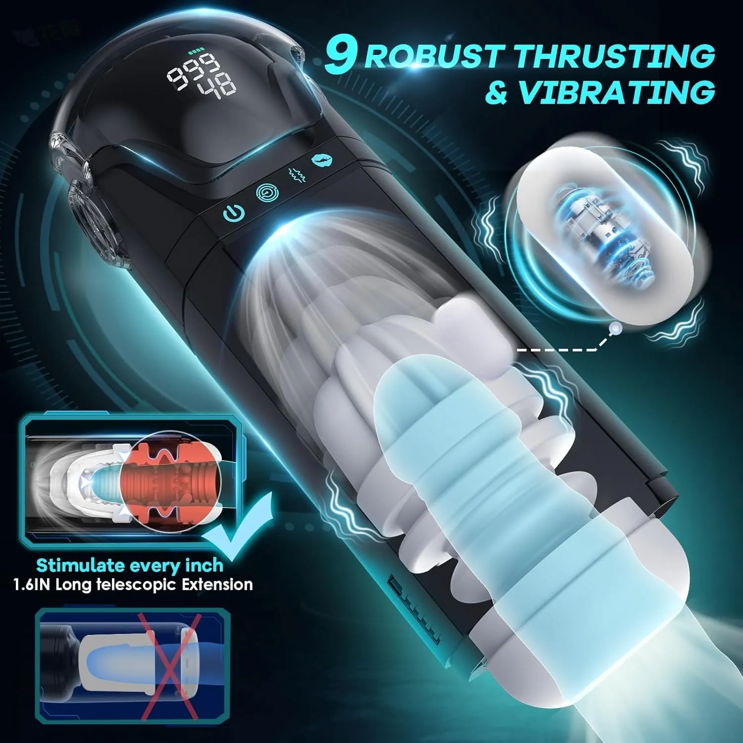 Armor 3 In 1 Auto Suction Thrusting Vibration Male Storker