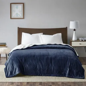 Asstd National Brand True North Reversible Ultra Soft Plush Electric Blanket Blue - Full