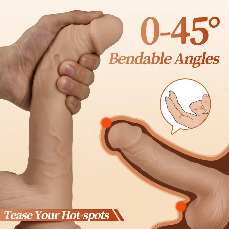 Auto Heating Realistic Dildos Huge Lifelike Dildo with Suction Cup 5 Thrusting 7 Vibrating Swinging G-Spot Vibrator