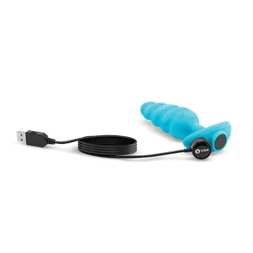 B Vibe - Unicorn Tail Vibrating Butt Plug Special Edition (Blue)