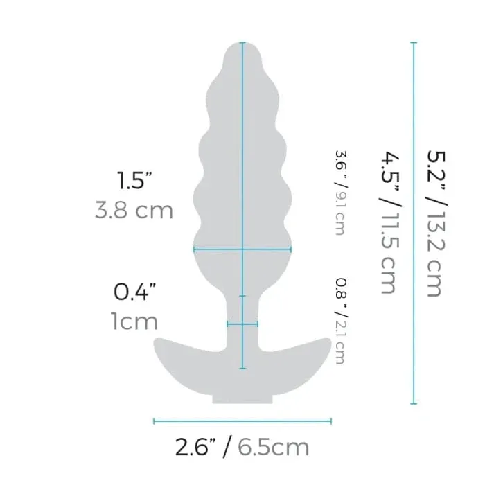 B Vibe - Unicorn Tail Vibrating Butt Plug Special Edition (Blue)