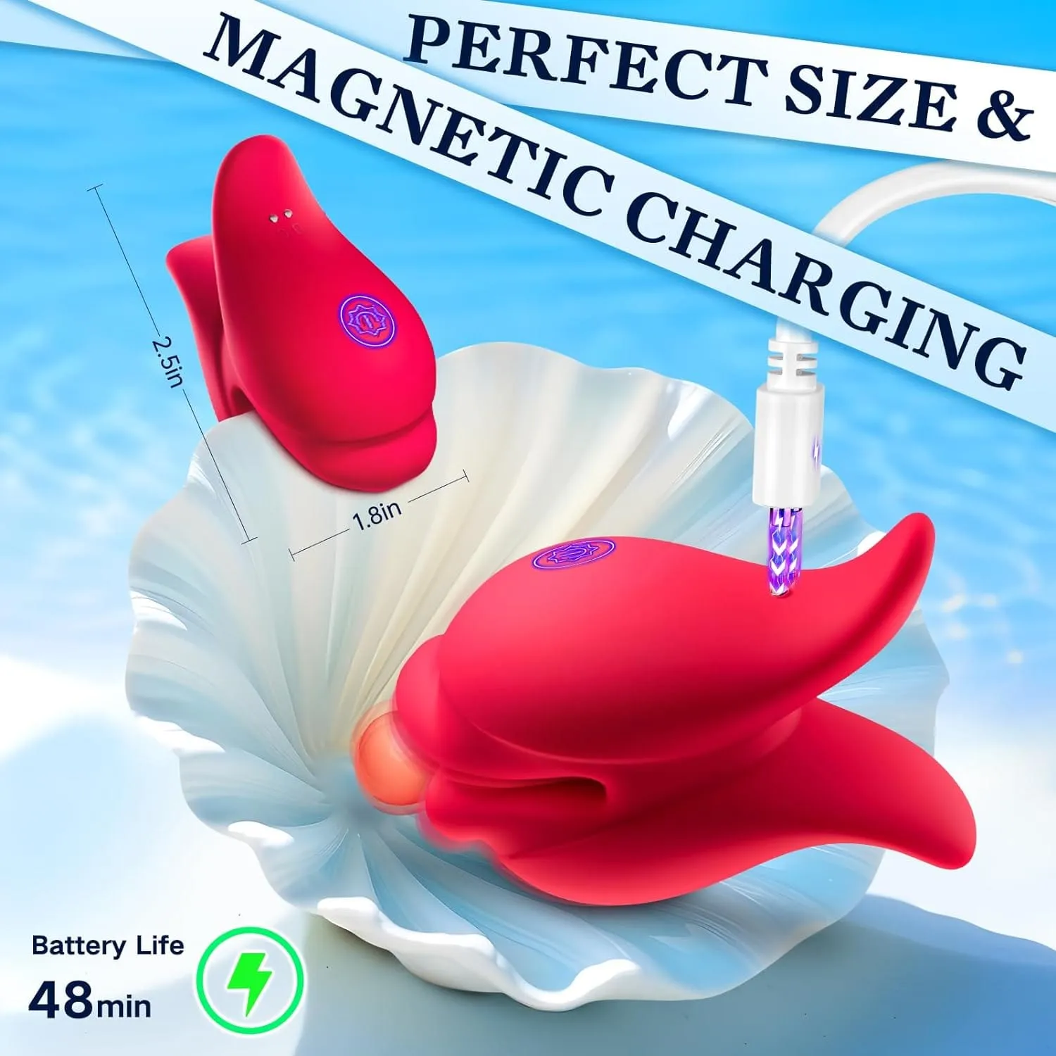 BDSM Mouth-shaped Nipple Clamps Stimulator with APP Remote Control
