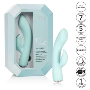 Calexotics - Pave Silicone Rabbit Vibrator Marilyn (Blue)