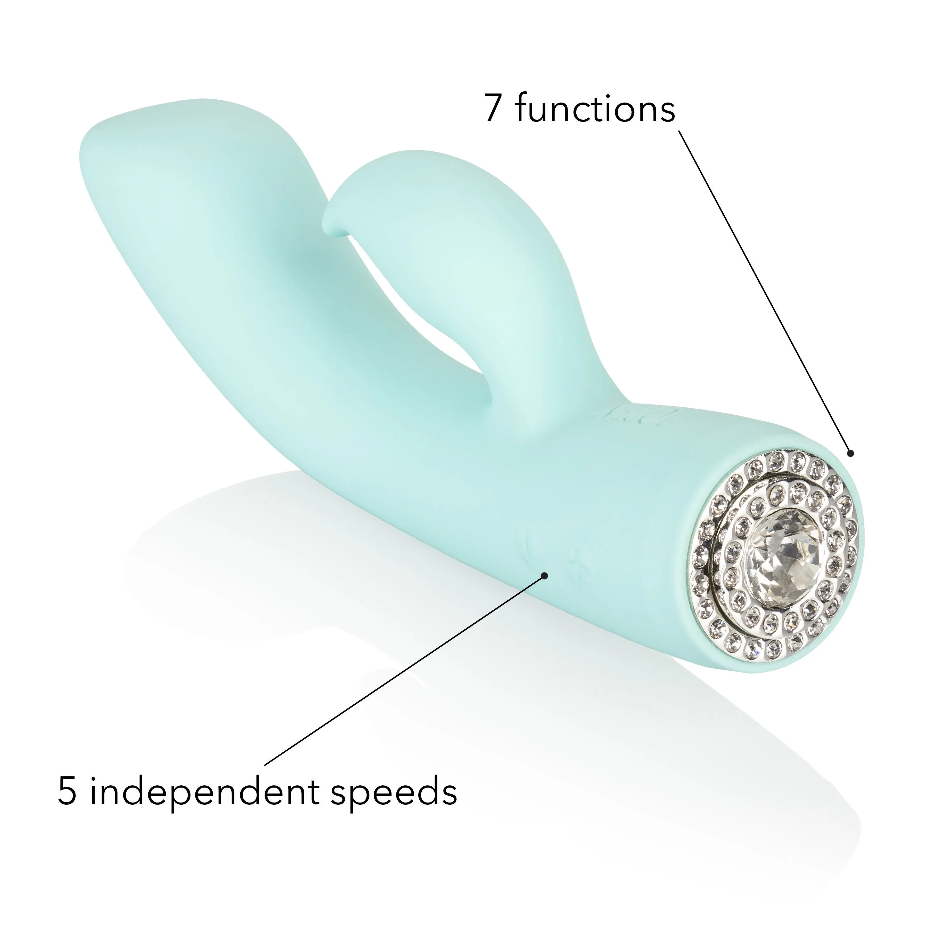 Calexotics - Pave Silicone Rabbit Vibrator Marilyn (Blue)