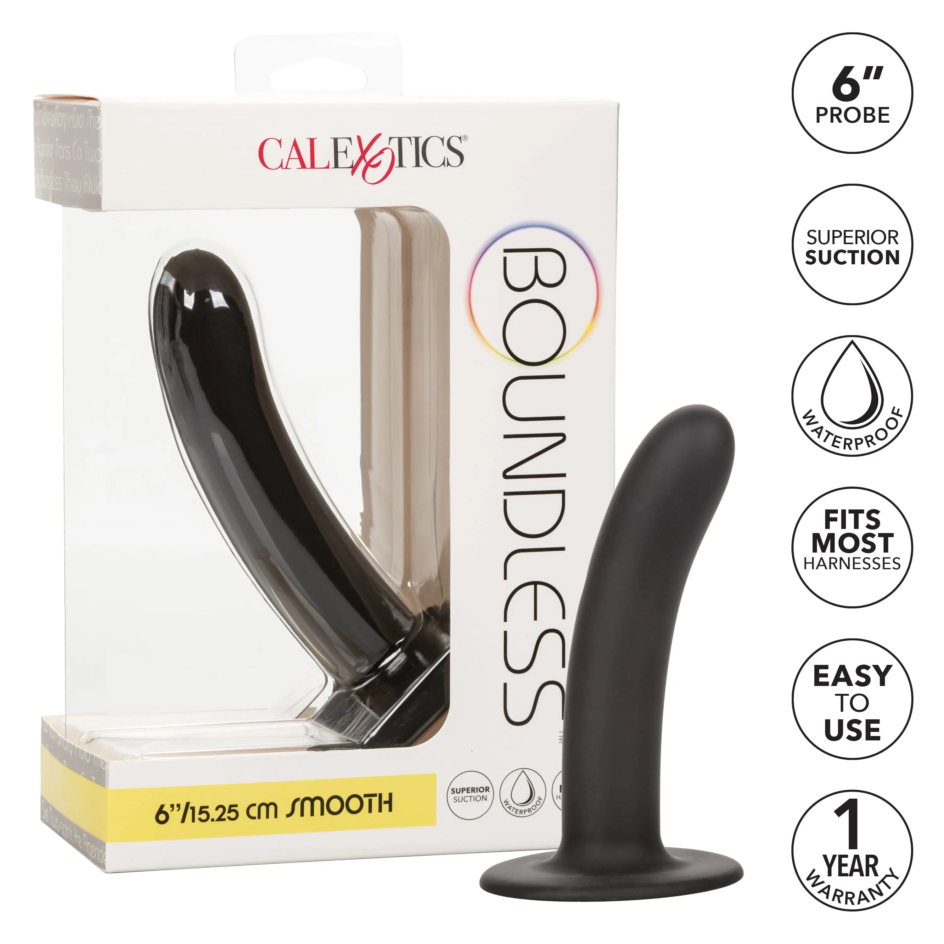California Exotics - Boundless Smooth Pegging Probe Strap on Dildo