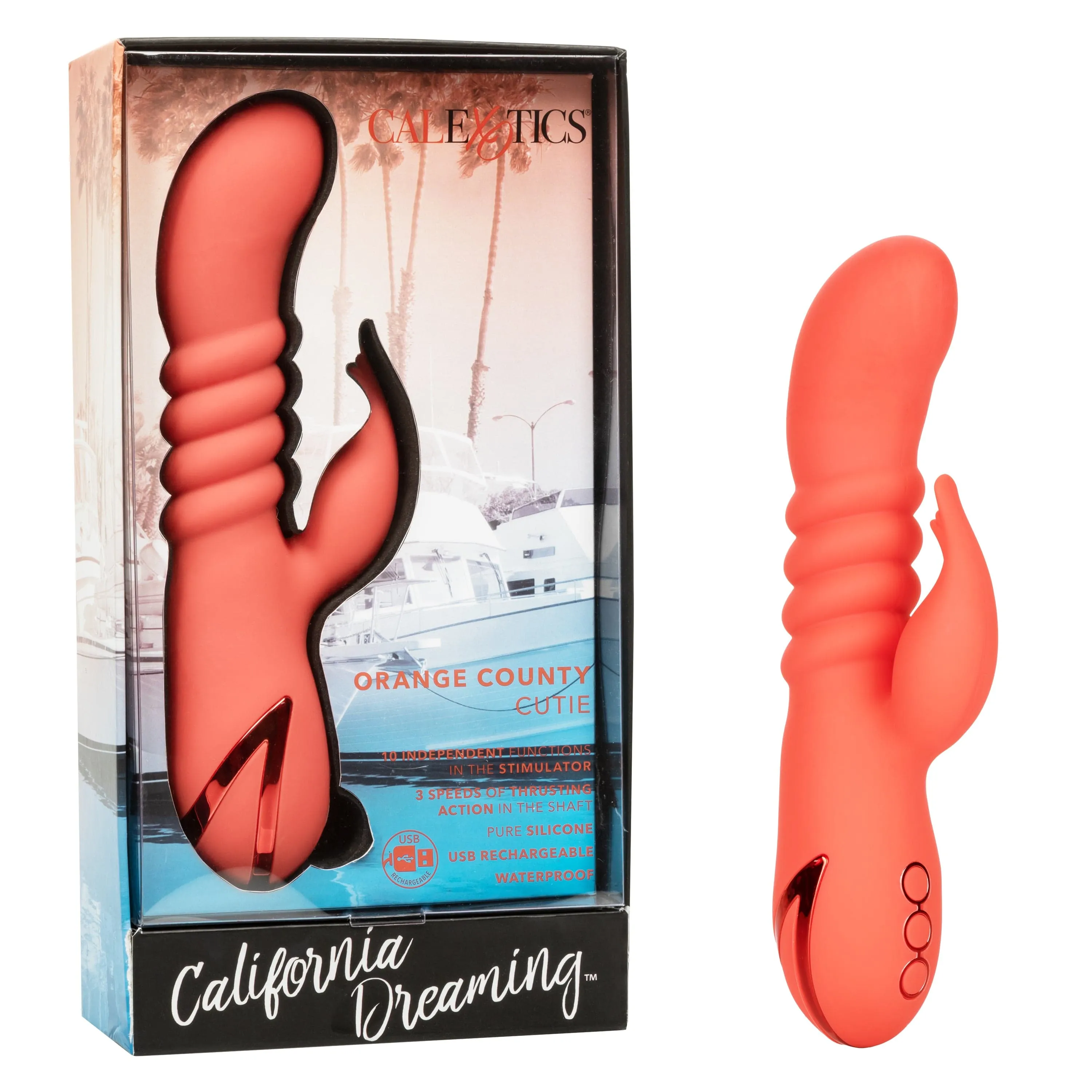 California Exotics - California Dreaming Orange County Cutie Rabbit Vibrator (Orange)