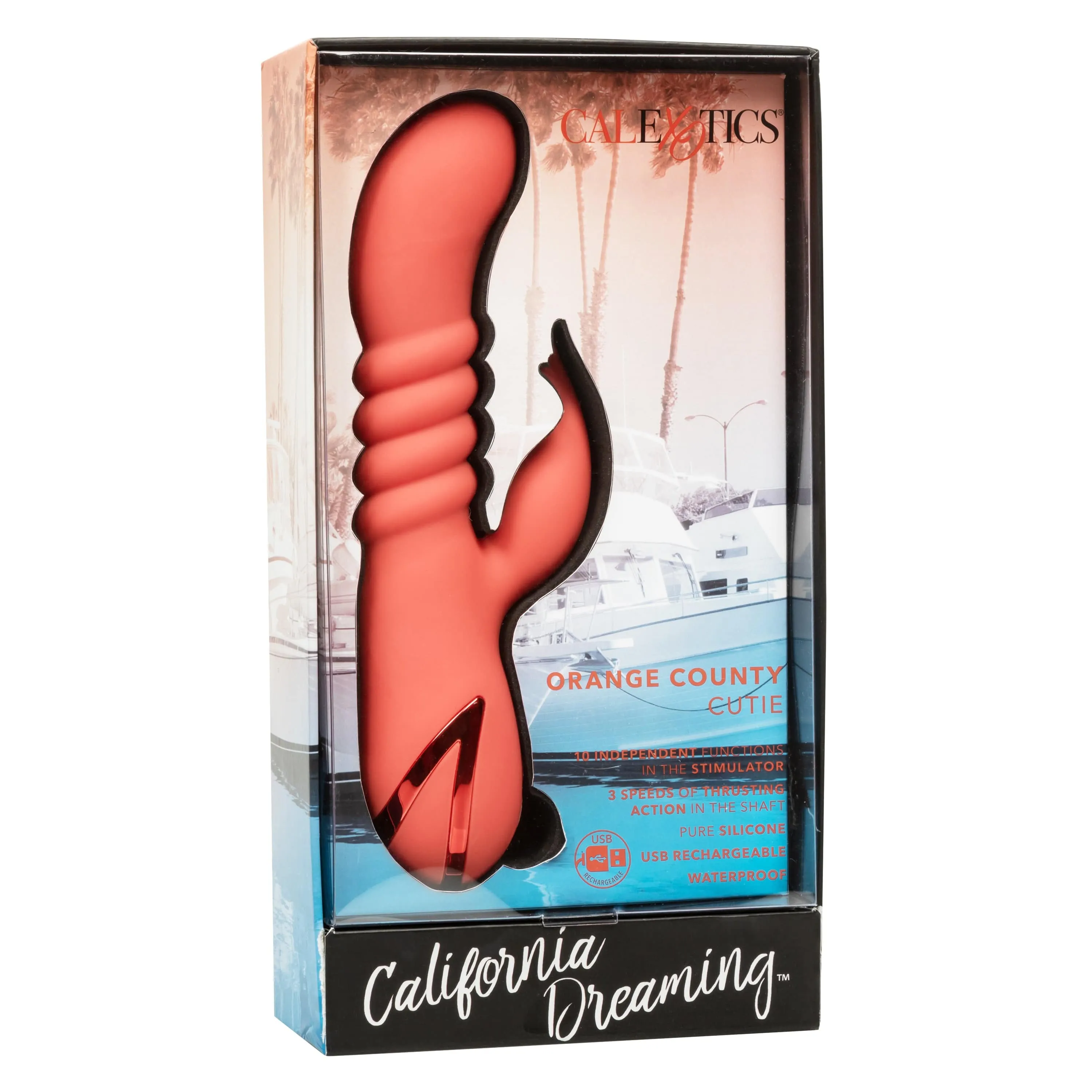 California Exotics - California Dreaming Orange County Cutie Rabbit Vibrator (Orange)