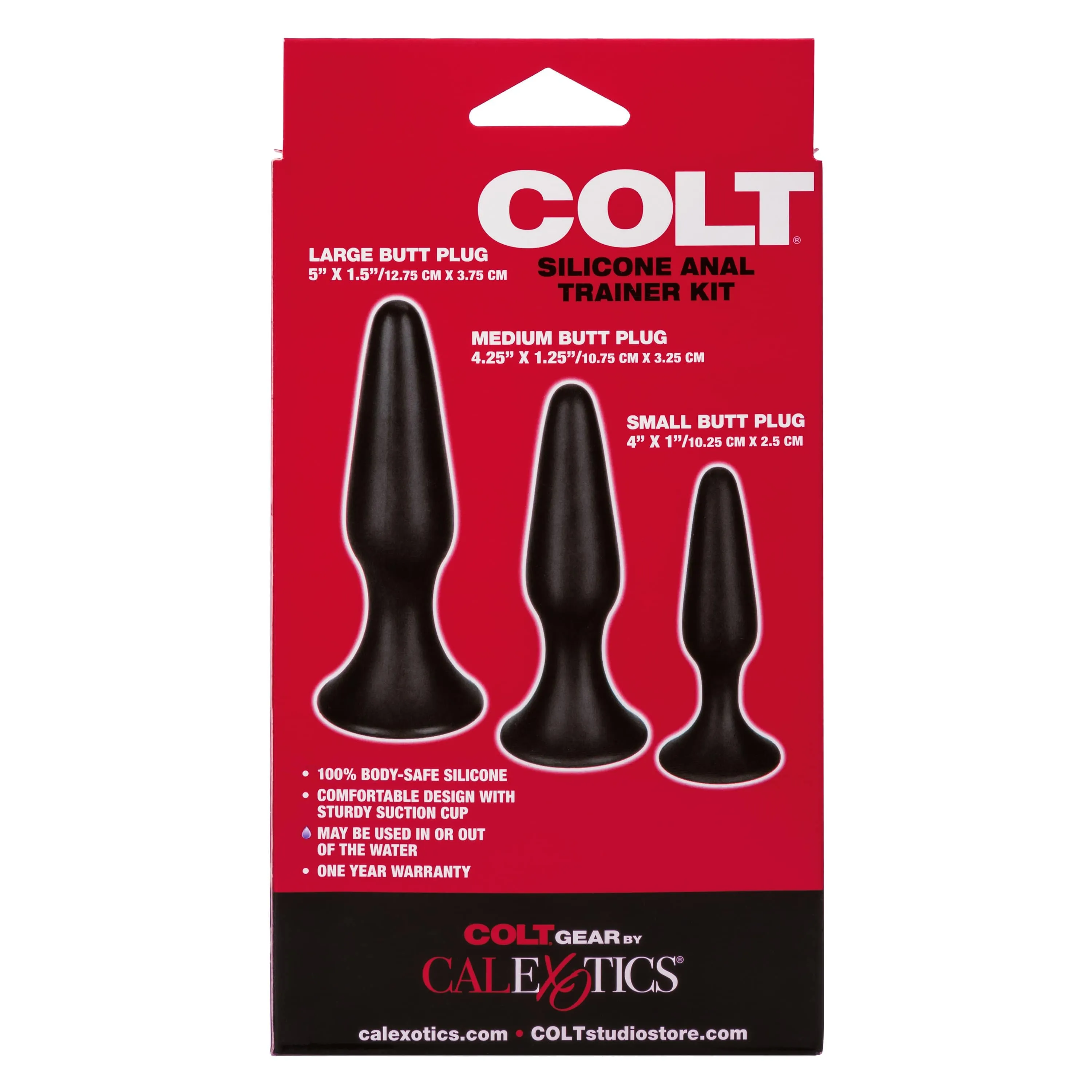 California Exotics - Colt Silicone Anal Trainer Kit 3 Plugs (Black)