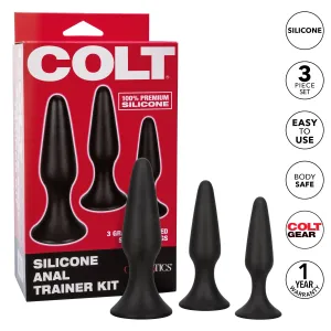 California Exotics - Colt Silicone Anal Trainer Kit 3 Plugs (Black)