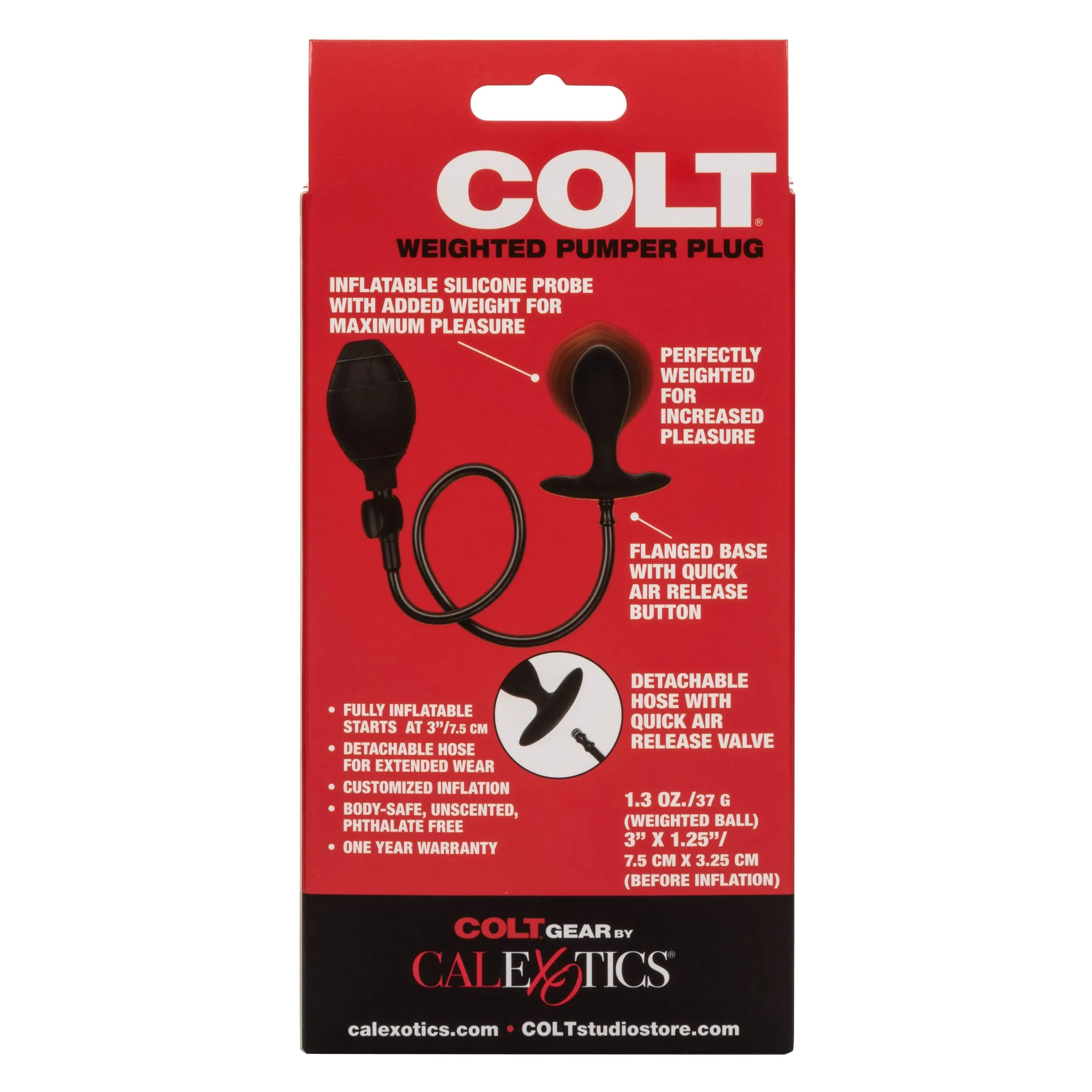 California Exotics - Colt Weighted Inflatable Pumper Plug (Black)