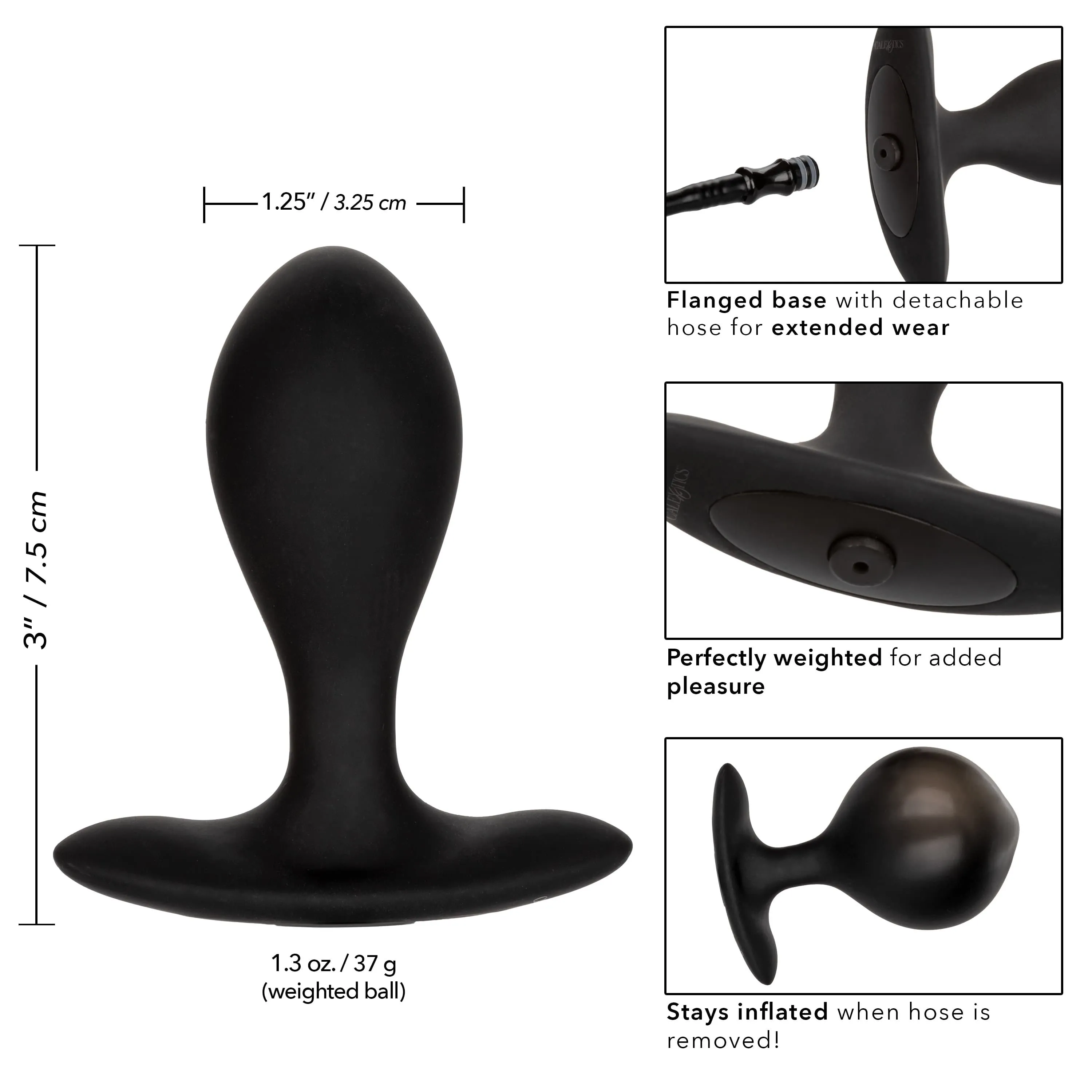 California Exotics - Colt Weighted Inflatable Pumper Plug (Black)