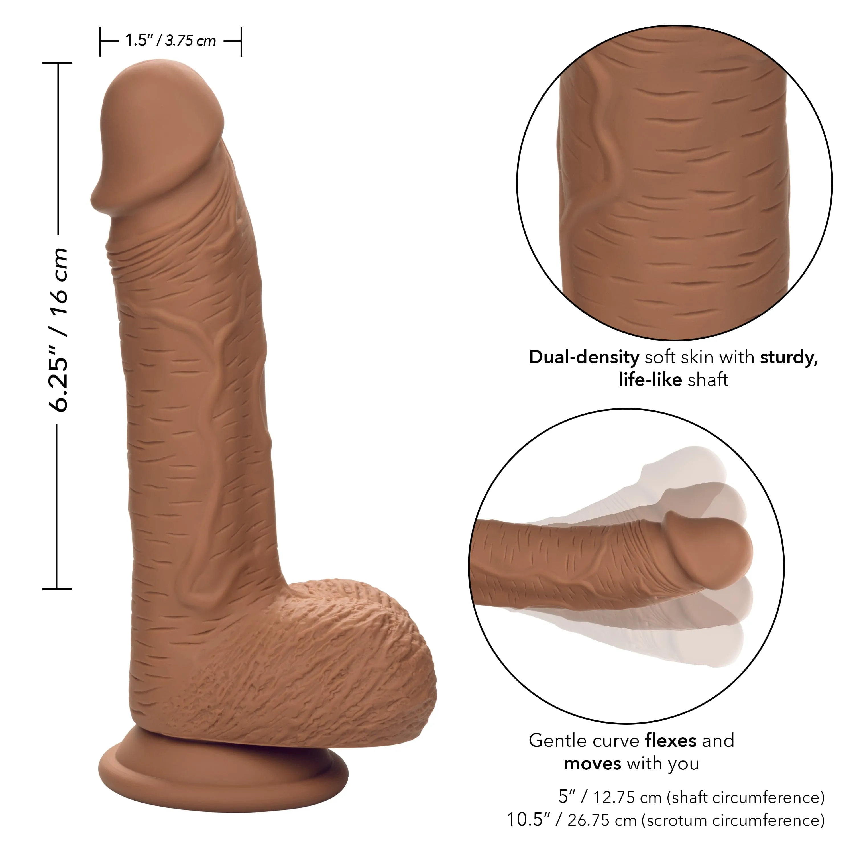 California Exotics - Dual Density Silicone Studs Realistic Dildo