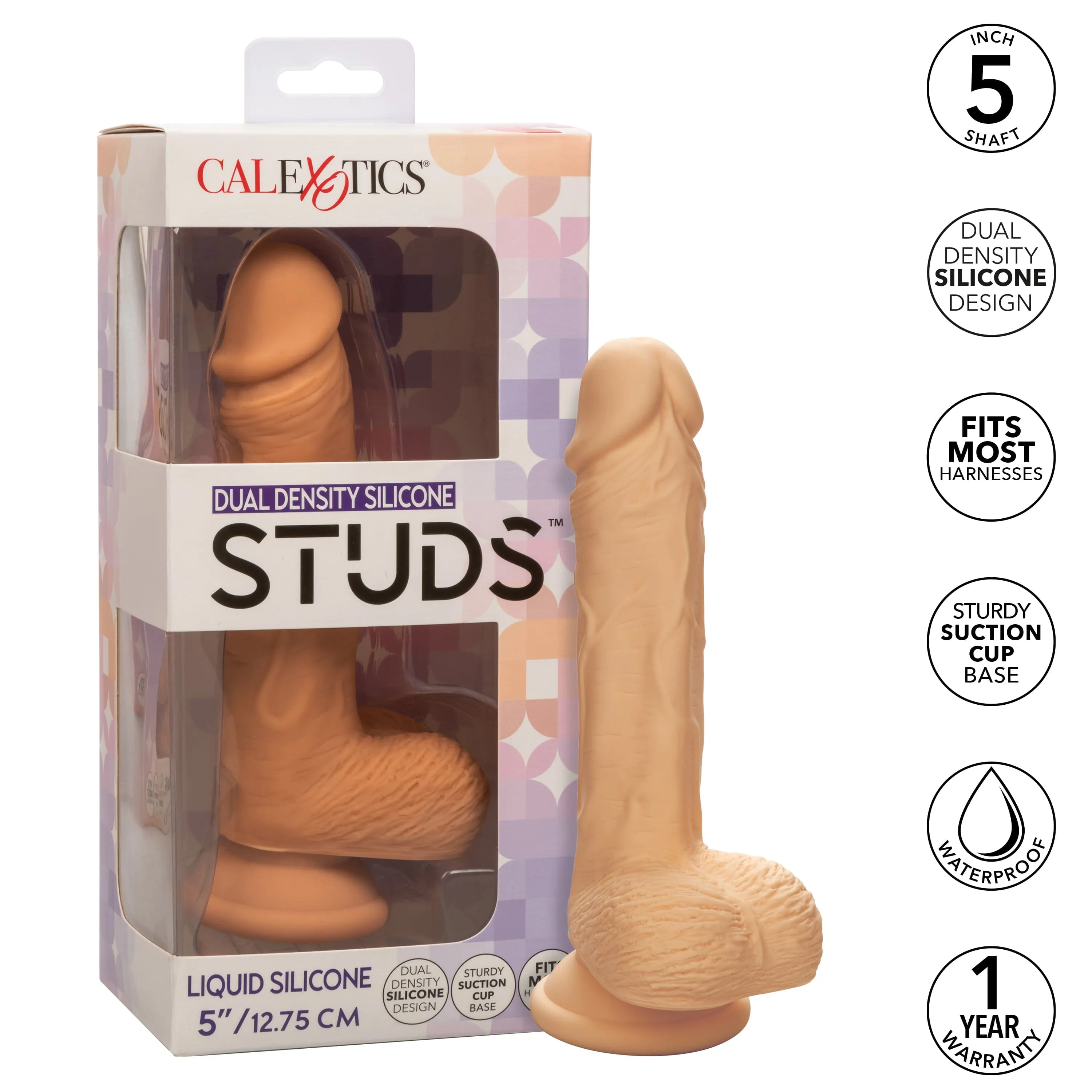 California Exotics - Dual Density Silicone Studs Realistic Dildo
