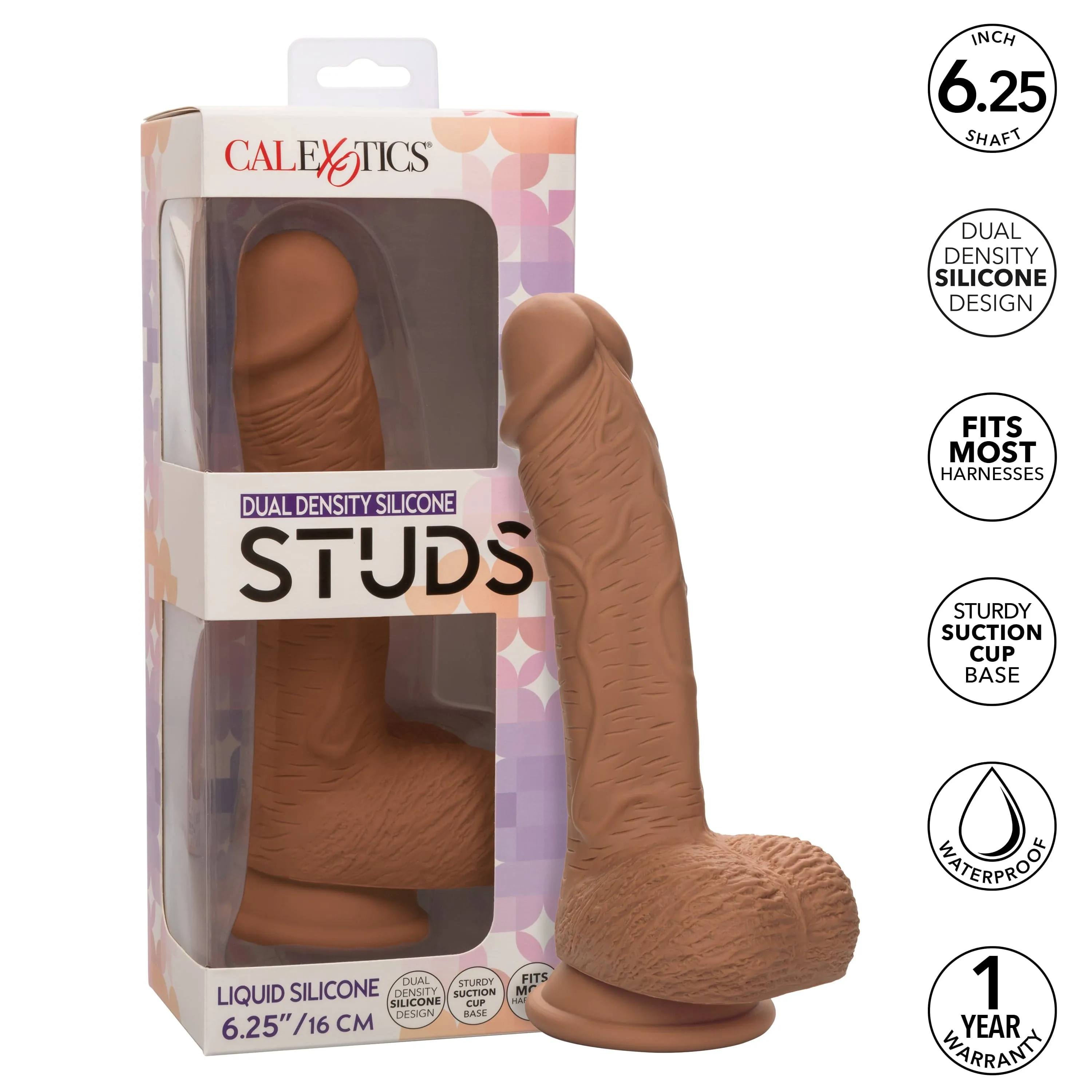 California Exotics - Dual Density Silicone Studs Realistic Dildo