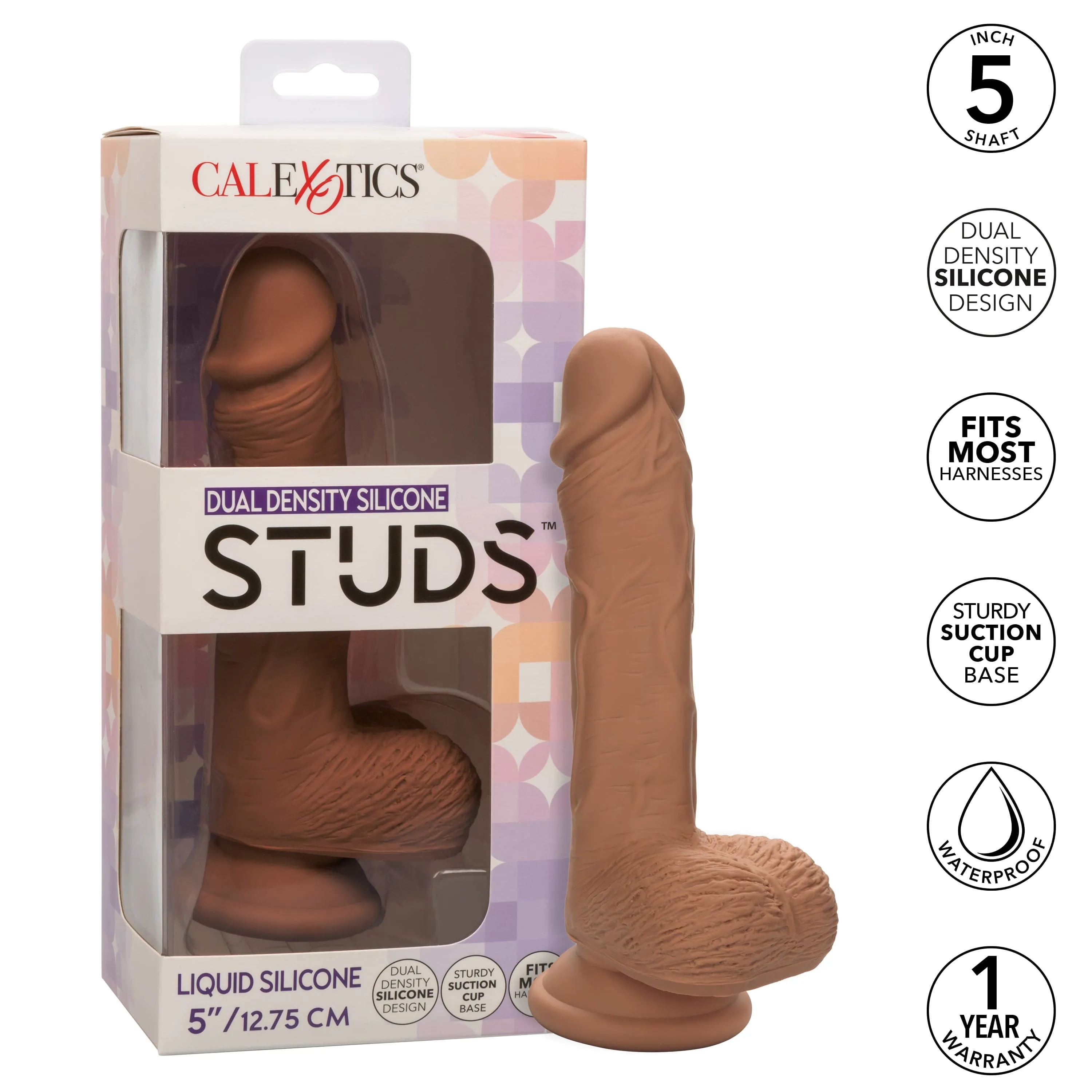 California Exotics - Dual Density Silicone Studs Realistic Dildo