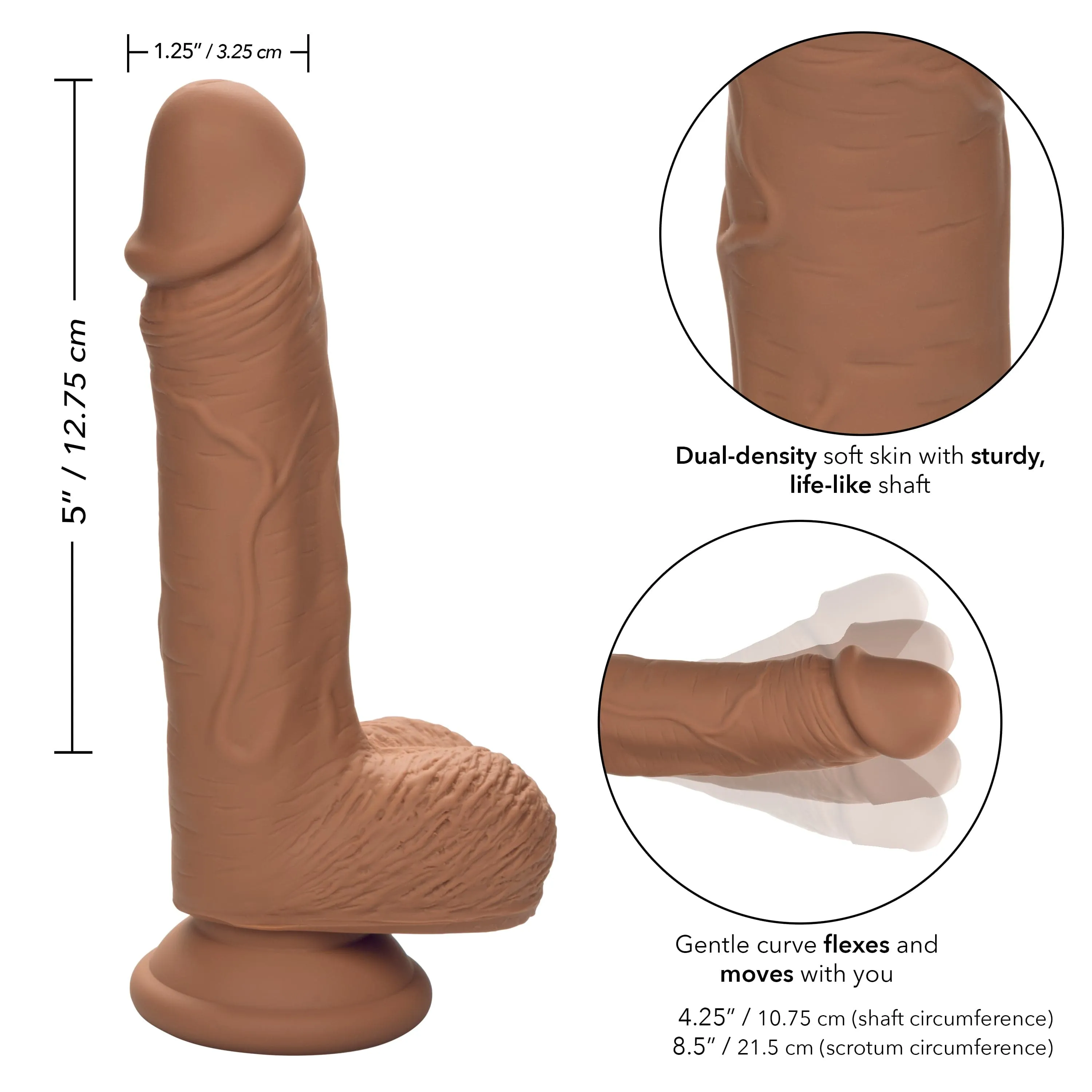 California Exotics - Dual Density Silicone Studs Realistic Dildo