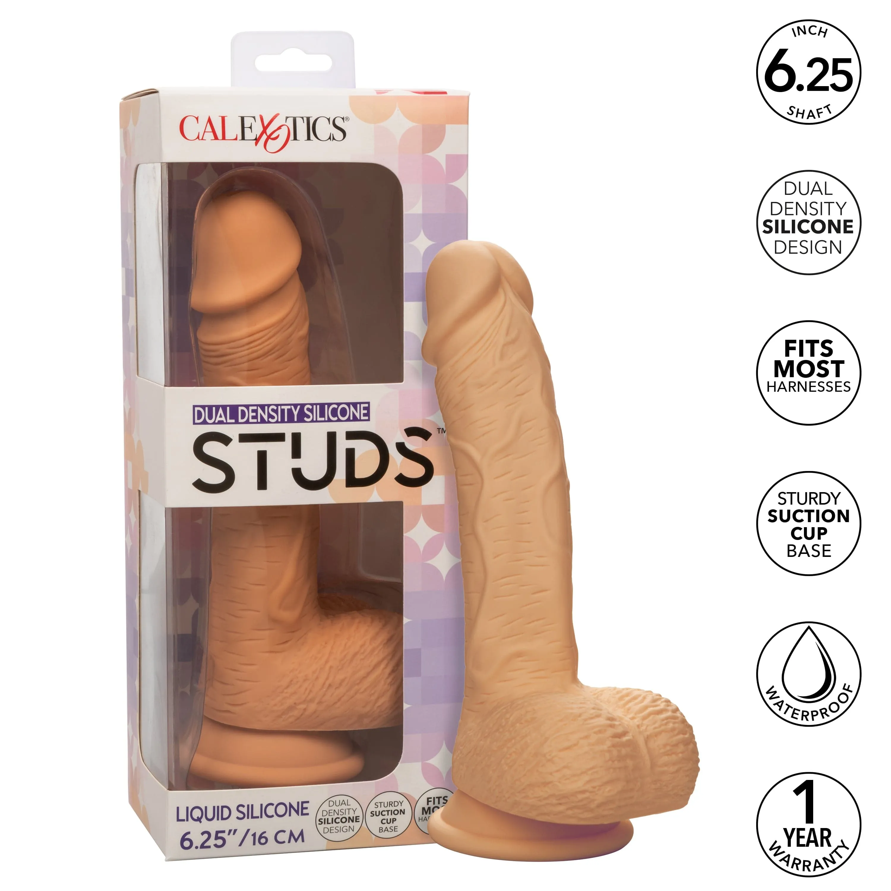 California Exotics - Dual Density Silicone Studs Realistic Dildo