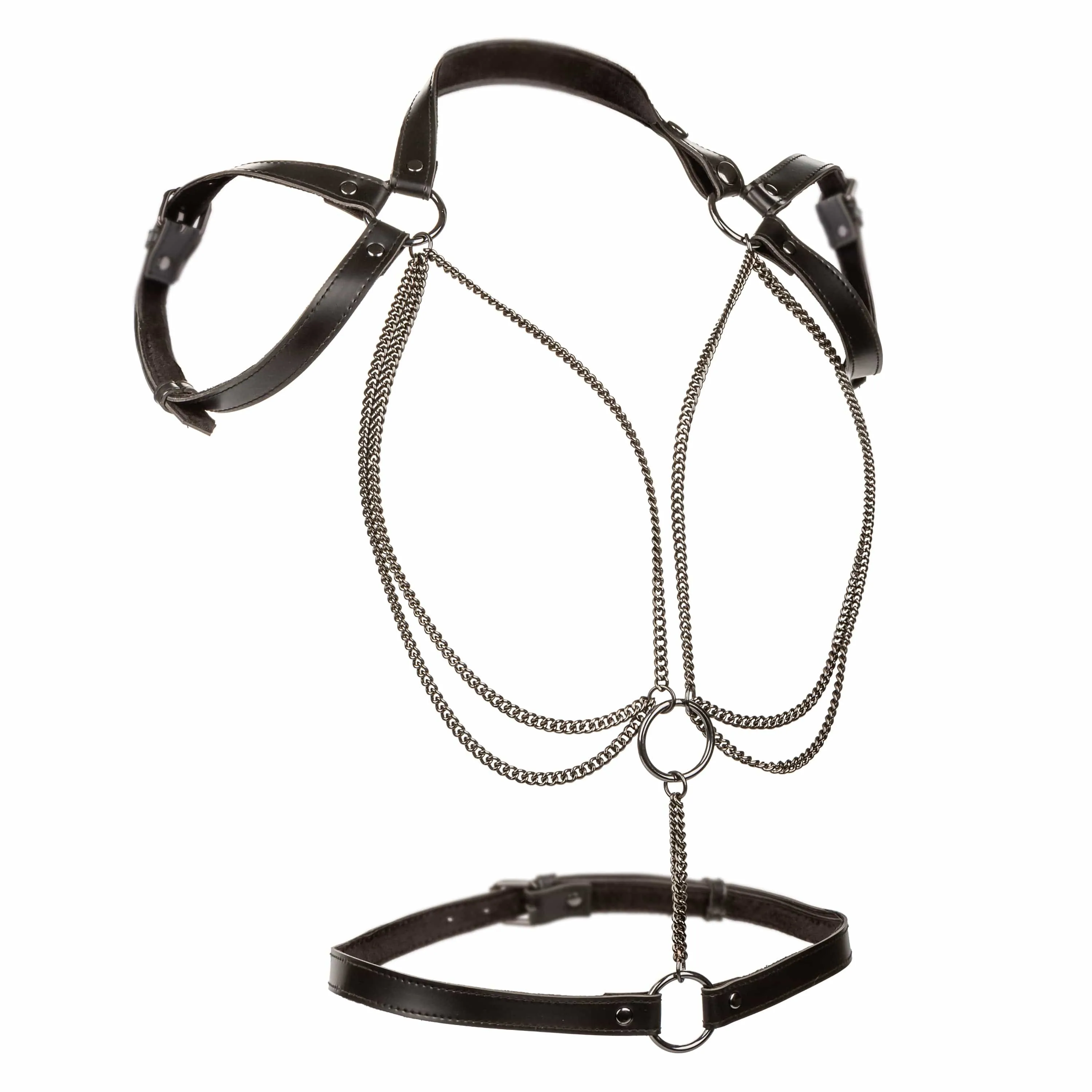 California Exotics - Euphoria Collection Multi Chain Halter Dress Accessory (Black)