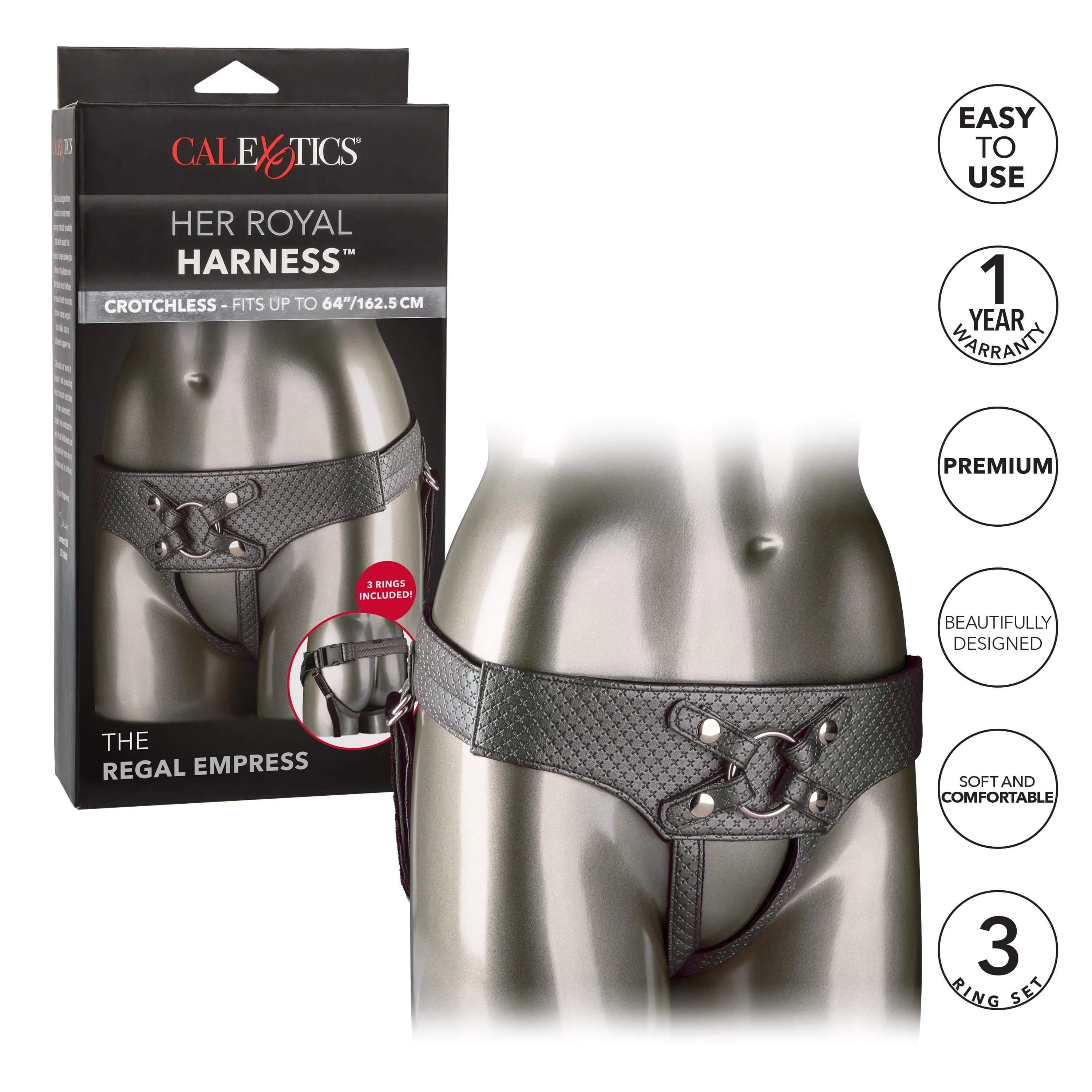 California Exotics - Her Royal Harness The Regal Empress Crotchless Strap On