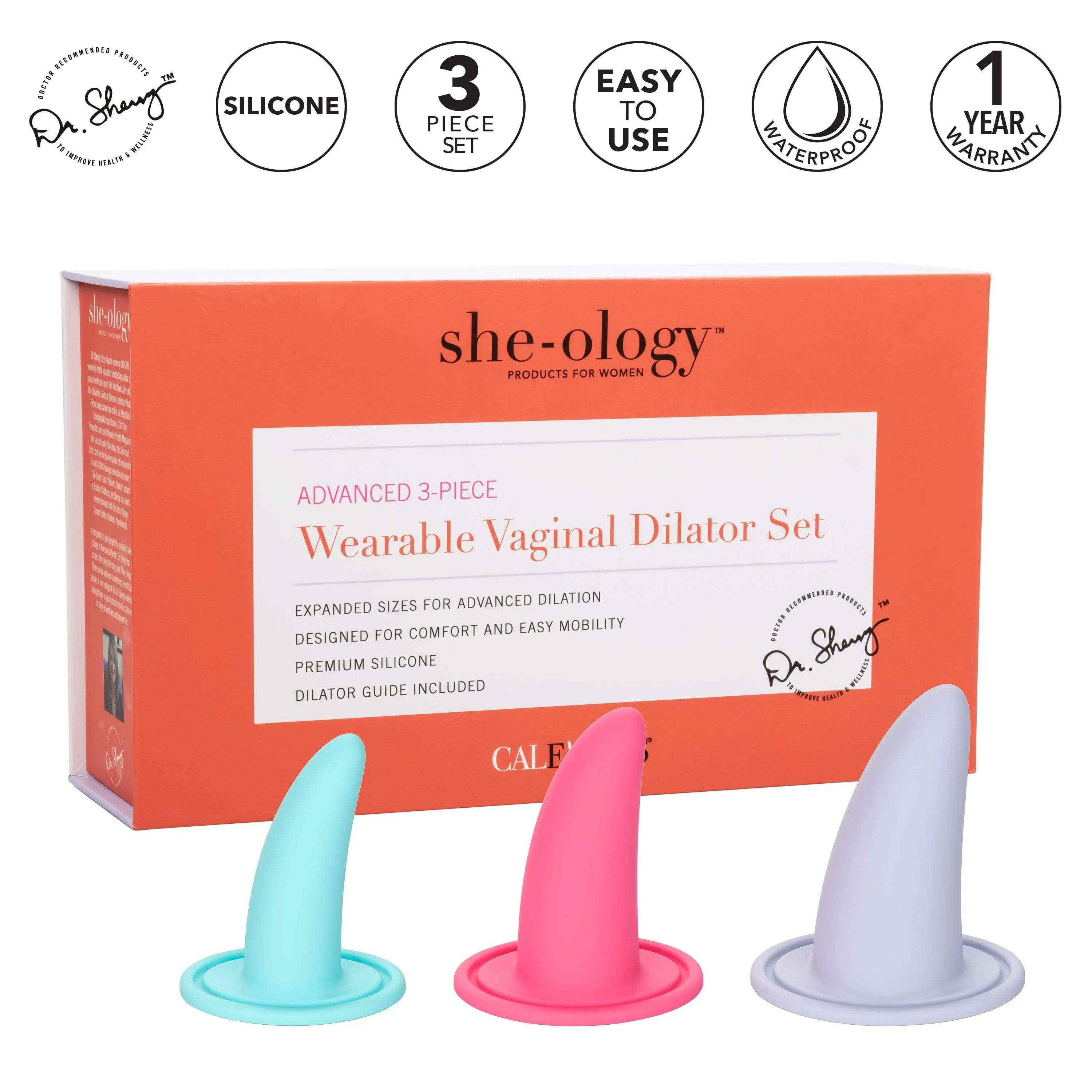 California Exotics - Sheology Advanced 3 Piece Wearable Vaginal Dilator Set (Multi Colour)